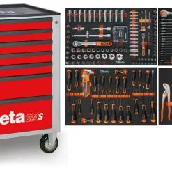 Beta 024002223 2400S R7/E-S Chariot à Outils Rempli 240 Pièces Rouge