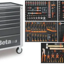 Beta 024002225 Chariot à Outils 2400S G7/E-M-WAGEN 309-pièces Gris