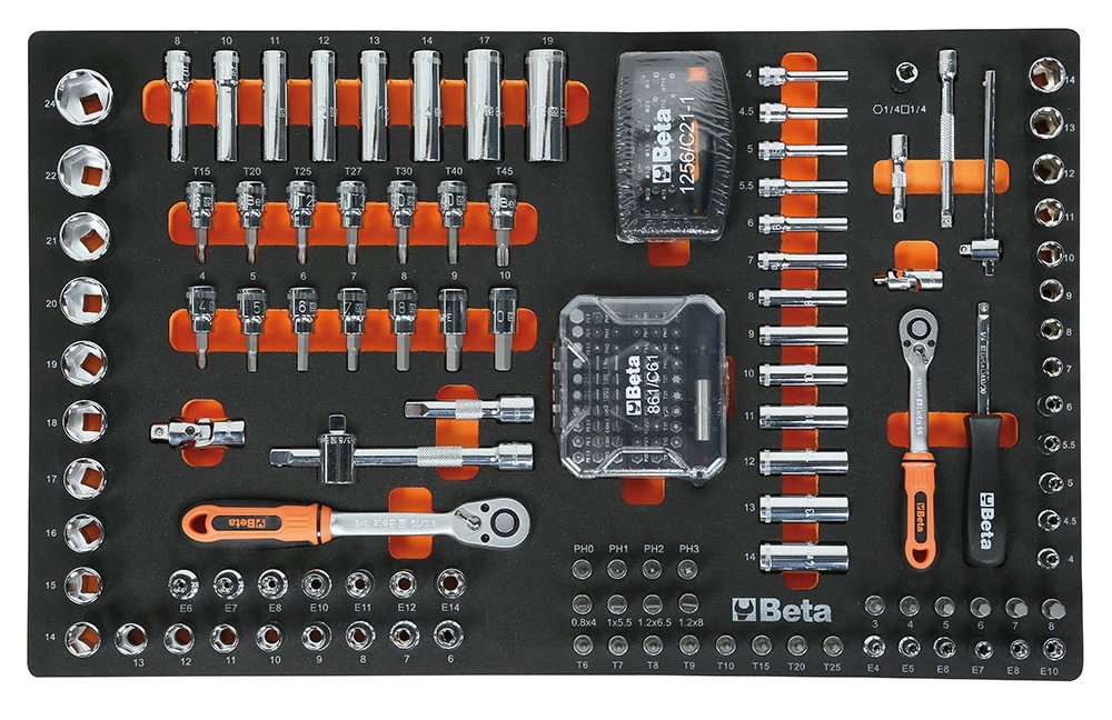 Beta 024002243 2400S-R8/E-L Chariot à Outils Avec 8 Tiroirs 398 Pièces Rouge – Image 6