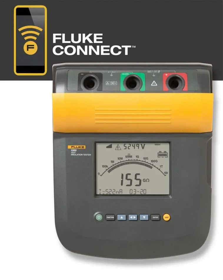 Fluke '1555 FC 10KV Testeur De Résistance D''isolement Avec Connecteur IR3000 FC'