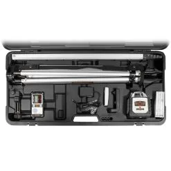 Laserliner 052.205A Cubus 210 S Set Laser Rotatif + Support De Lumière 150 Cm, Tige De Nivellement Télescopique 4 M Et Récepteur Laser