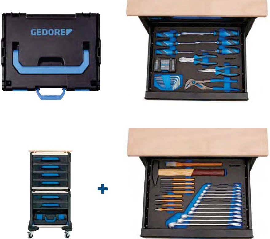 GEDORE 1110 WMW-S-02 Chariot D'outils Modulaire WorkMo B2 72 Pièces 3005186 – Image 4