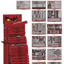 Teng Tools 122390107 MEGA MASTER Kit D'outils TCMM1001NE Chariot à Outils 1001 Pièces