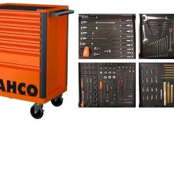 Bahco 1472K7-FULL4 Chariot à Outils Orange 190 Pièces