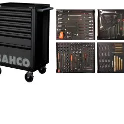 Bahco 1472K7BLACK-FULL4 Chariot à Outils Noir 190 Pièces
