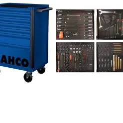 Bahco 1472K7BLUE-FULL4 Chariot à Outils Bleu 190 Pièces