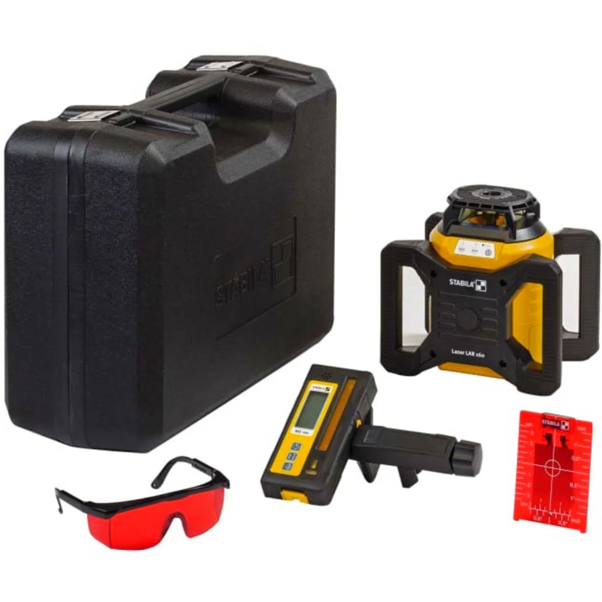 Stabila 19157 Laser Rotatif LAR 160 Rouge, Jeu De 5 Pièces