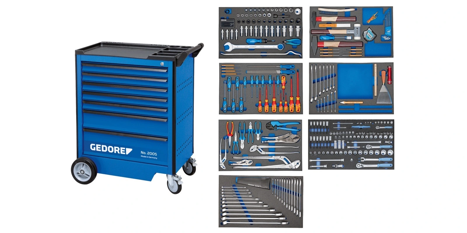 GEDORE 2005 S-270 TRUCK Chariot à Outils Avec 7 Tiroirs 270-pièces 3100073 – Image 3