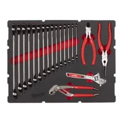 Milwaukee Accessoires Ensemble De Clés Et De Pinces Max Bite PACKOUT Incrustation Mousse 19 Pièces 4932480715