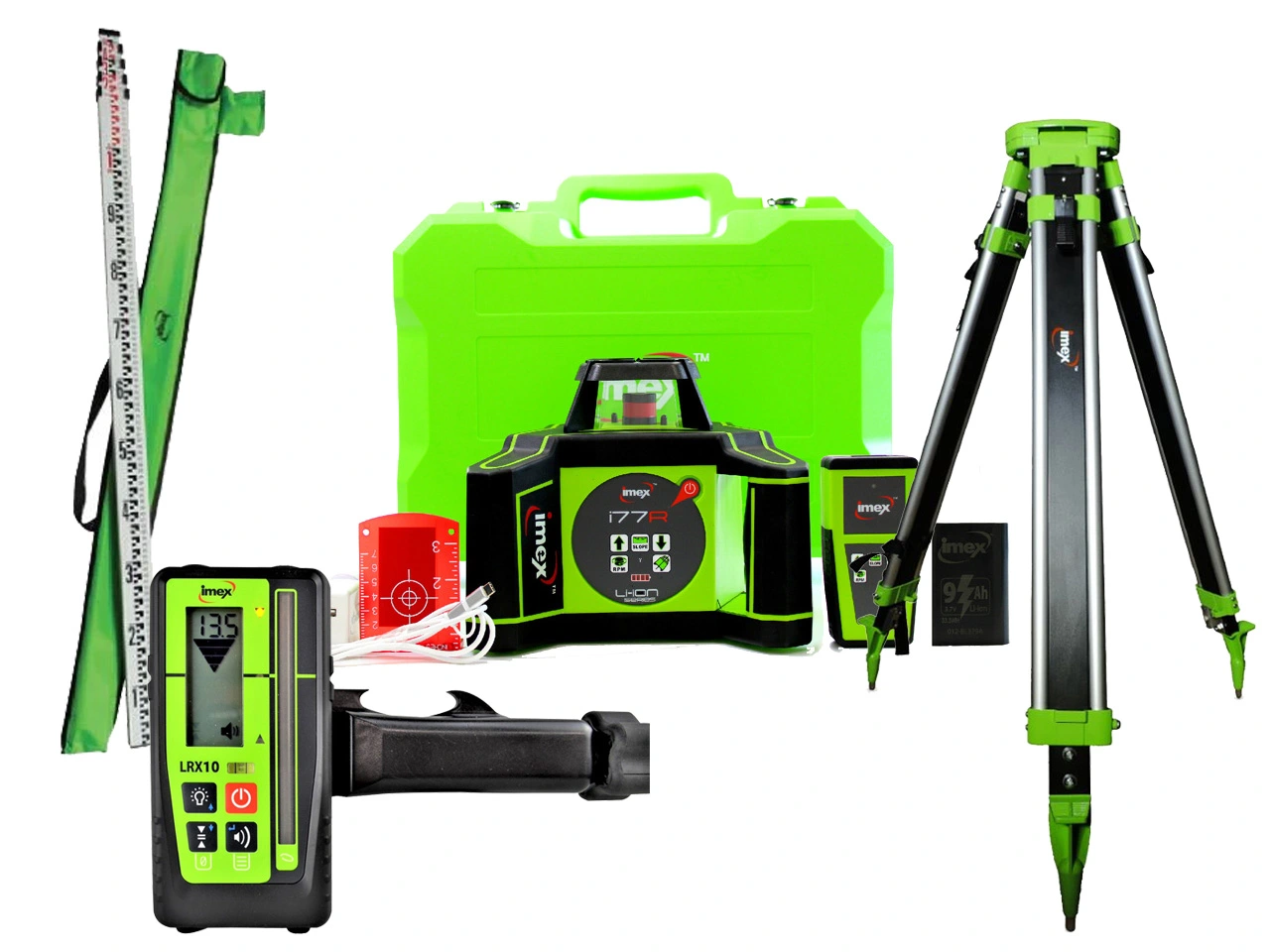 Imex 012-I77RX10-KIT I77R Kit Rotating Laser Red - Including Lrx10