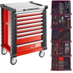 FACOM JETCMM175BNL Chariot à Outils Rempli De Rouge 175 Pcs
