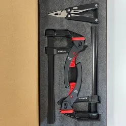 BESSEY KLI-SET-A Action Pack - 2 X KLI20 Black Edition Lampe Ă Cliquer Pince Ă Colle Rapide 0-200 Mm + Multitool