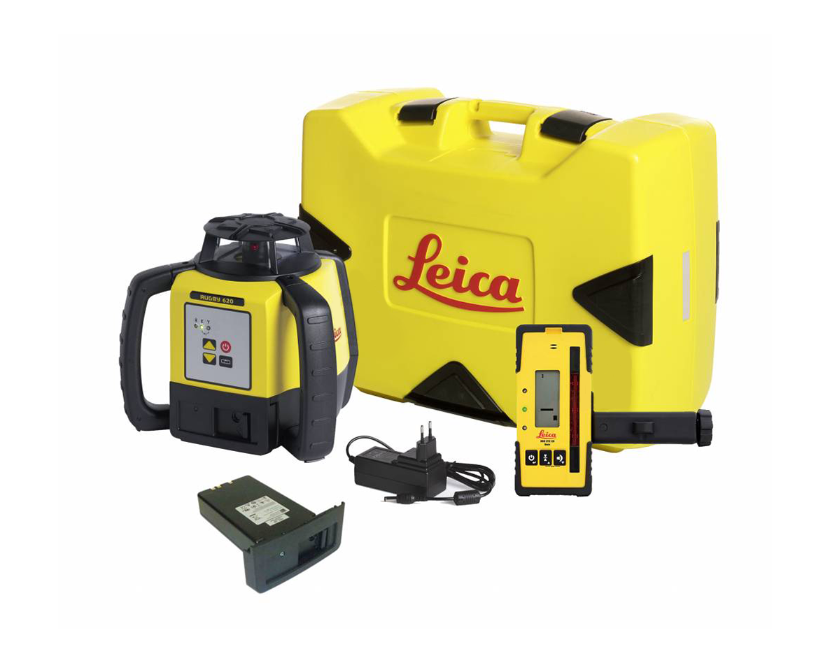 Leica Rugby 620 Laser De Construction à Nivellement Automatique + Rod Eye 160 6005986